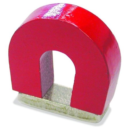 MAGNET SOURCE 0 Horseshoe Magnet, 1 in Dia, 1 in W, Red 7279
